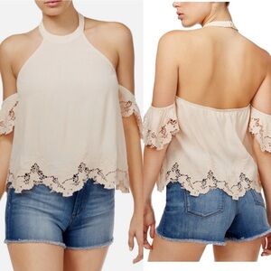 ASTR The Label Lace Halter Top